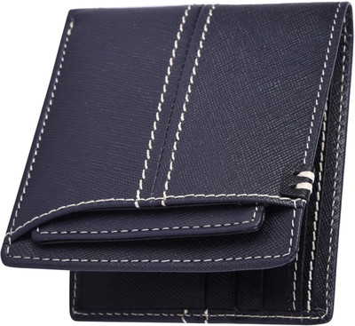 

Accezory Men Blue Genuine Leather Wallet(6 Card Slots), Blue;black