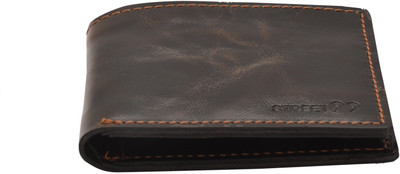 

STREET 99 Men Brown Genuine Leather Wallet(8 Card Slots)