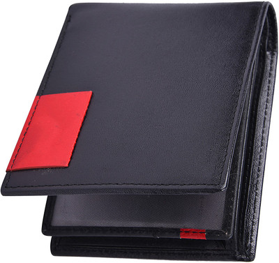 

Accezory Men Black Genuine Leather Wallet(8 Card Slots)