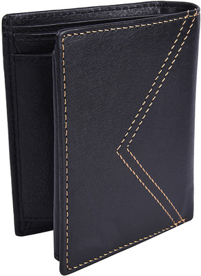 

Accezory Men Black Genuine Leather Wallet(12 Card Slots)