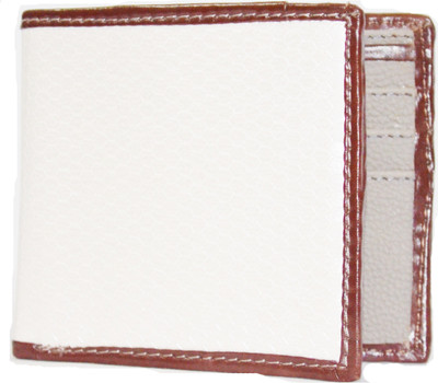 

Crapgoos Men White Artificial Leather Wallet(8 Card Slots)
