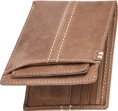 

Accezory Men Tan Genuine Leather Wallet(6 Card Slots)