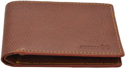 

STREET 99 Men Tan Genuine Leather Wallet(8 Card Slots)