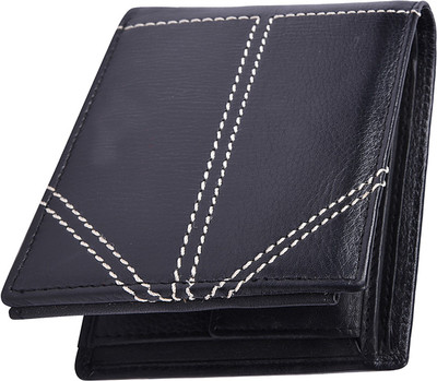 

Accezory Men Black Genuine Leather Wallet(9 Card Slots)