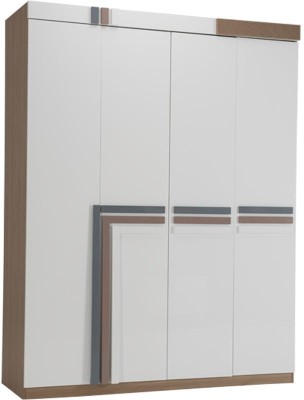 

Durian SPENCER/WD Engineered Wood 4 Door Wardrobe(Finish Color - White/Brown)