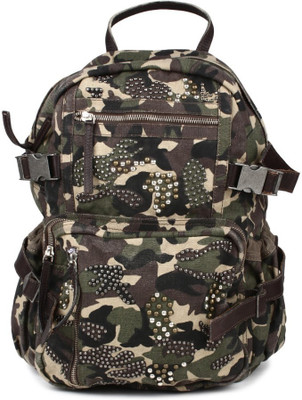 

SAINT G Cotton Canvas Bag 26 L Backpack(Green), Army- camouflage