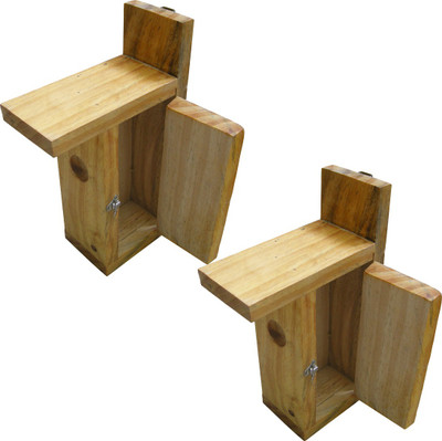 Birdhousebuilder NB0016 Hummingbird Nest Box Set of 2 Bird House(Wall Mounting, Tree Mounting, Free Standing)