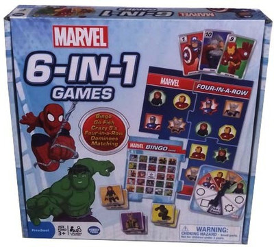 

kidoz kingdom WONDER FORGE MARVEL 6 IN 1 GAMES Board Game