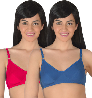 Selfcare Women's Full Coverage Non Padded Bra(Pink, Blue) available at flipkart for Rs.338