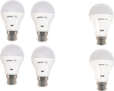 

Infini 15 W Standard B22 LED Bulb(White, Pack of 6)