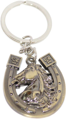 

Aura Horse With Horse Shoe Naal Fengshui Locking Key Chain(Gold)