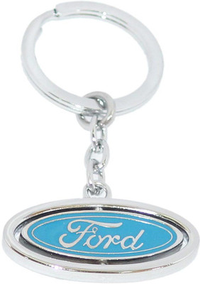 

Aura Revolving Ford Logo Locking Key Chain(Silver, Blue)