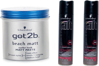 

Schwarzkopf Taft Power Hair Lacquer, Beach Matt(Set of 1)