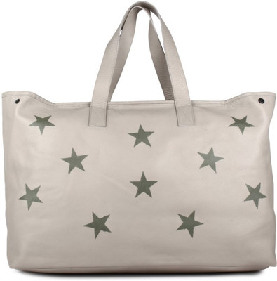 

SAINT G Unisex Milled Leather Travel Duffel Bag(Grey)