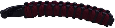 

Trendeela.com Maroon Ribbon Wrapped Banana Clip(Black, Maroon)