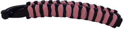 Trendeela.com Peach Ribbon Wrapped Banana Clip(Black, Pink)