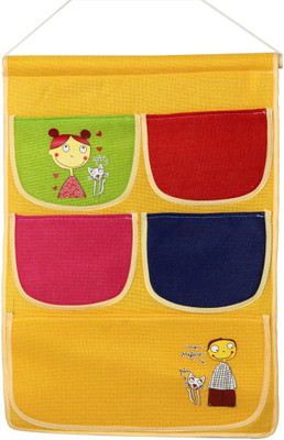 

FULLHOUZ Fabric 5 Pocket Hanging Accessories Organizer( )
