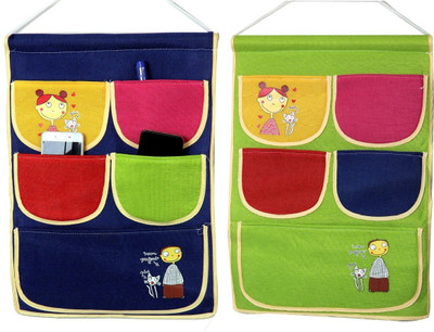 

FULLHOUZ Fabric 5 Pocket Hanging Stationery Organizer( )