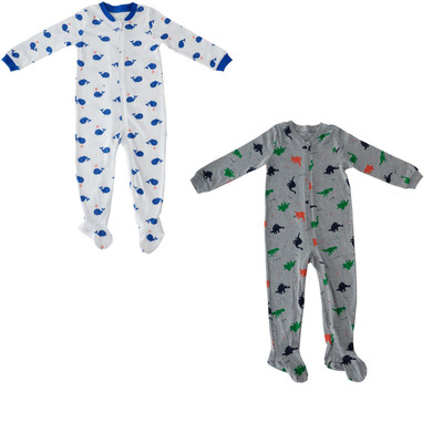 

Indirang Romper For Boys Printed Cotton(Multicolor, Pack of 2