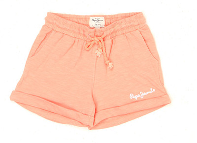 

Pepe Jeans Short For Girls Casual Solid Cotton(Orange, Pack of 1, Peach