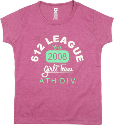 

612 League Boys Printed T Shirt(Yellow, Pack of 1, Fuschia