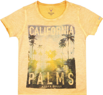 

Allen Solly Junior Boys Printed Cotton T Shirt(Pack of 1, Citrus