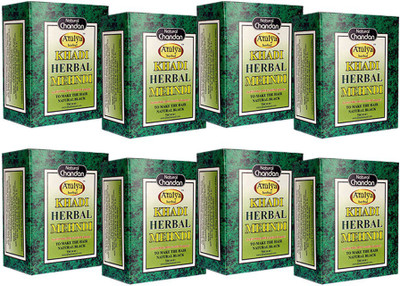 

Khadi Natural Herbal Black Mehndi - 75g Set of 8 Natural Mehendi(Pack of 8)