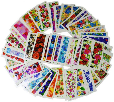 

Azzuro 10pcs Hot New Flower Manicure Nail Art Water Decal Stickers(Multicolor)