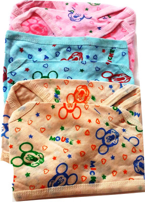 

pluto kids Hosiery Nappies, Blue;peach;pink