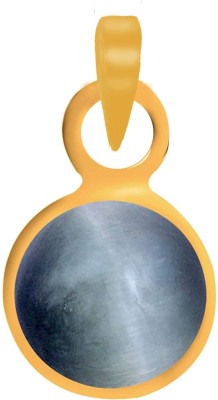 PTM Natural Certified Cats Eye (Lehsuniya) Pendant 4.25 Ratti or 3.87 Carat Panchdhatu 22K Gold Plated Alloy Pendant