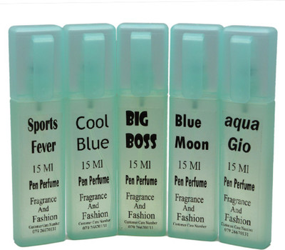 

Fragrance And Fashion Pack of 5 Different Eau de Toilette - 75 ml(For Men & Women)