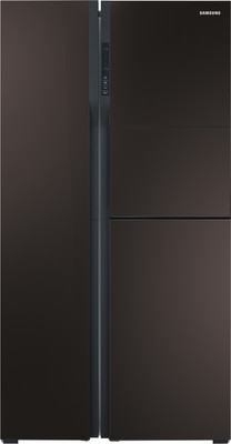 Samsung 591 L Frost Free Side by Side Refrigerator(Wine Mirror, RS554NRUA9M/TL)