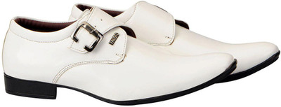 

FAUSTO Corporate Monk Strap For Men(White