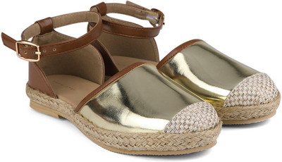 

Chemistry Ankle Strap Espadrilles For Women(Gold