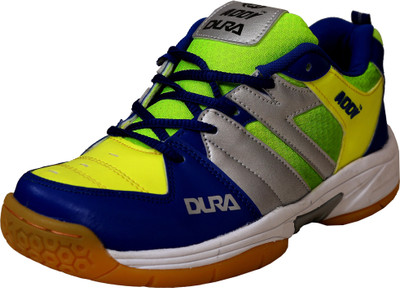 Addy Badminton Shoes For Men(Green, Silver, Blue, Blue;green and silver