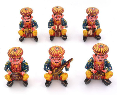 

Earth Ro System bawla set Decorative Showpiece - 4 cm(Wooden, Multicolor)