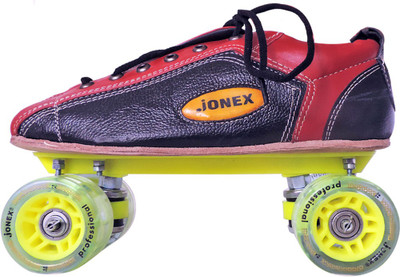 

JJ Jonex SUPER PROFESSIONAL SHOE Quad Roller Skates - Size 7 UK(Black, Red), Red;black