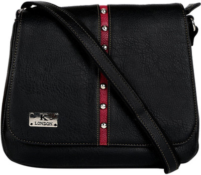 

K London Women Formal Black Leatherette Sling Bag