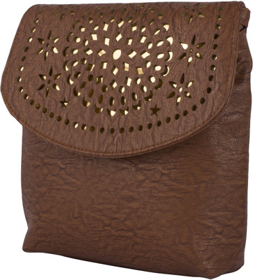 Exotic Girls Casual Brown PU Sling Bag