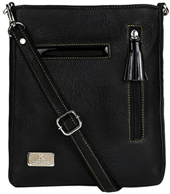 

K London Women Casual Black Leatherette Sling Bag