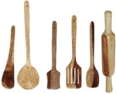 

Khan Handicrafts Wooden Spatula(Pack of 6)