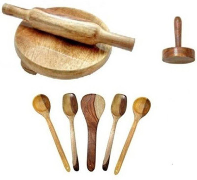 

Khan Handicrafts Wooden Spatula(Pack of 8)