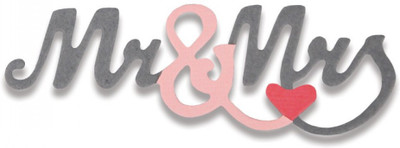 

SIZZIX Thinlits Die - Mr. & Mrs. #2 Mini 661793 alphabets Stencil(Pack of 1, mr,& mrs.)