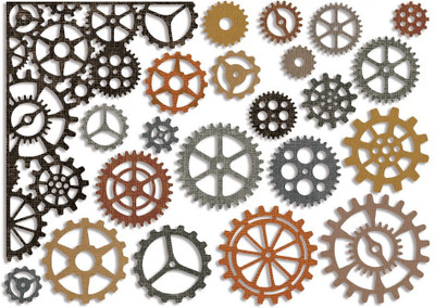 

SIZZIX Thinlits Die Set 22PK - Gearhead 661184 gear Stencil(Pack of 22, gear)