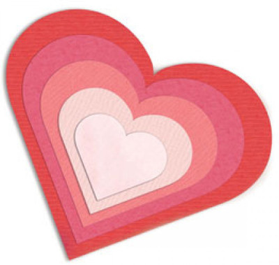

SIZZIX Framelits Die Set 6PK - Hearts 657561 hearts Stencil(Pack of 6, hearts)
