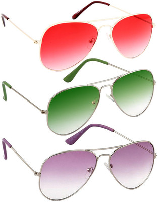 

Poloport Aviator, Cat-eye, Retro Square, Oval, Wayfarer Sunglasses(Red, Green, Violet, Blue