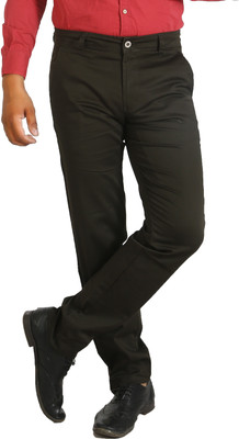 Awack Slim Fit Men Green Trousers