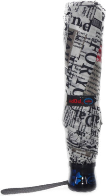 

popy 3 Fold News Paper Print Umbrella(White)