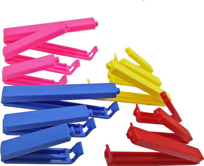 

Inddus Airtight small Polystyrene Bag Clip(Set of 12, Multicolor)