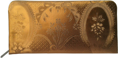 

Sanshul Girls Brown Canvas Wallet(12 Card Slots), Bronze